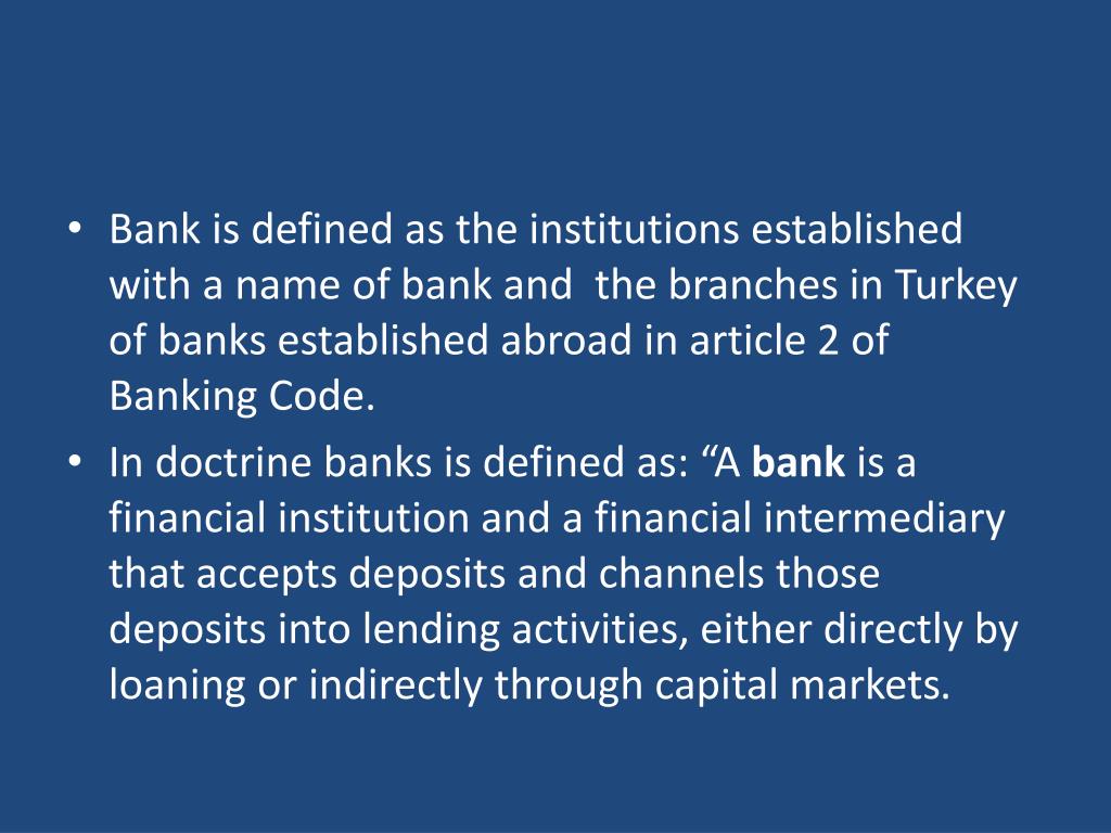 PPT Definition and Types of Banks PowerPoint Presentation, free