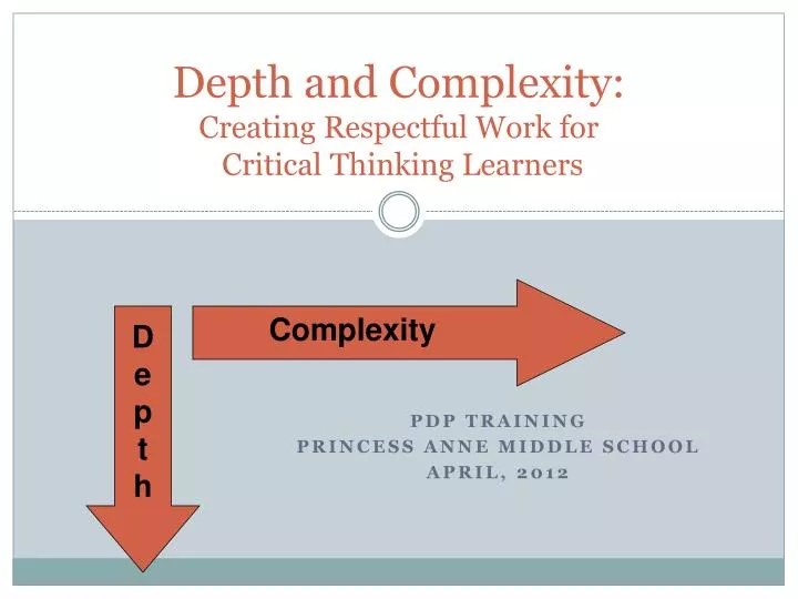PPT Depth and Complexity Creating Respectful Work for Critical
