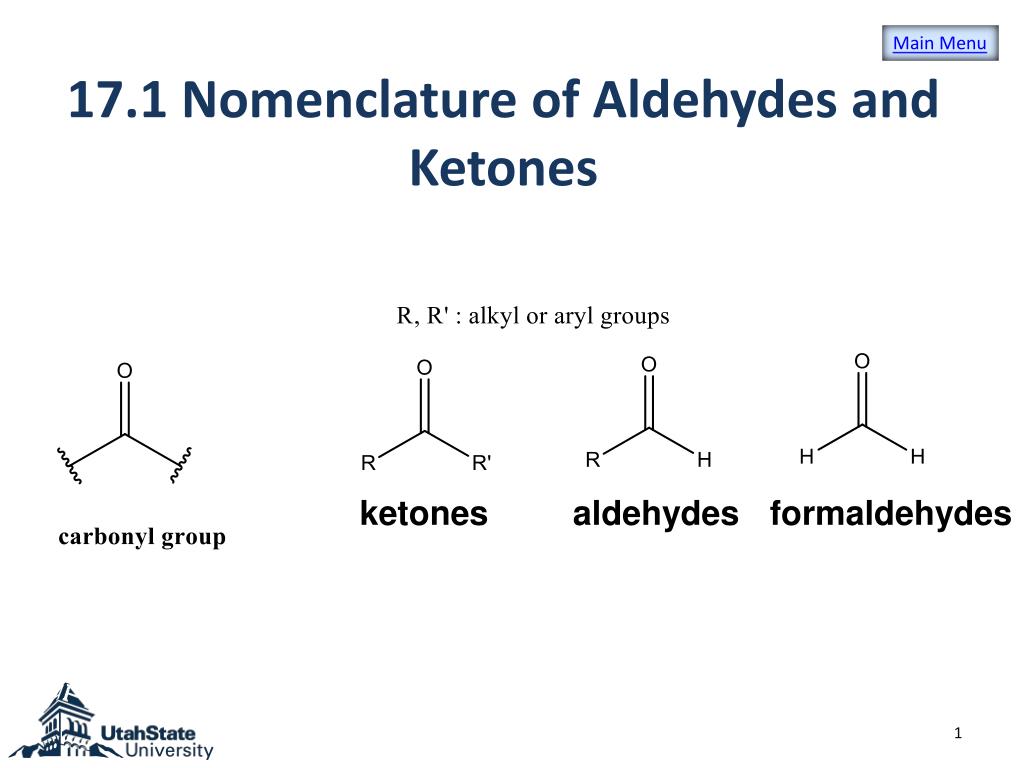 PPT 17.1 Nomenclature of Aldehydes and Ketones PowerPoint