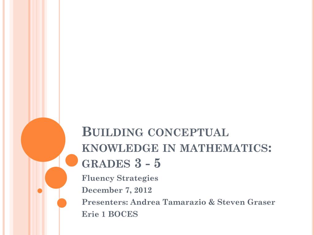 PPT Building conceptual knowledge in mathematics grades 3 5