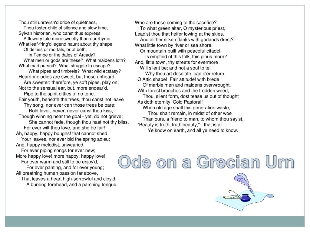PPT Ode on a Grecian Urn PowerPoint Presentation, free download ID