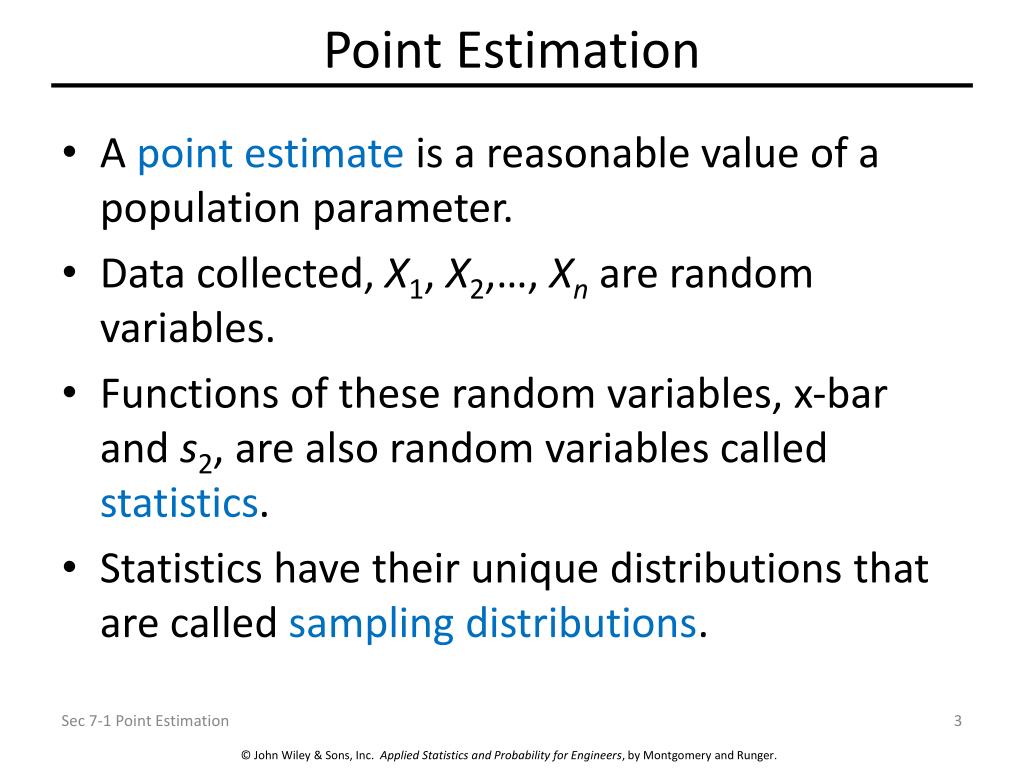 PPT Sampling Distributions and Point Estimation of Parameters