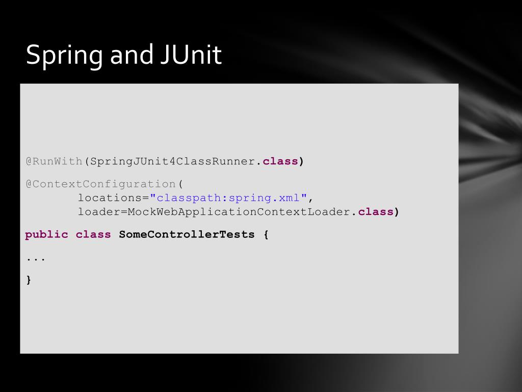 PPT Integration Testing Spring Controllers PowerPoint Presentation