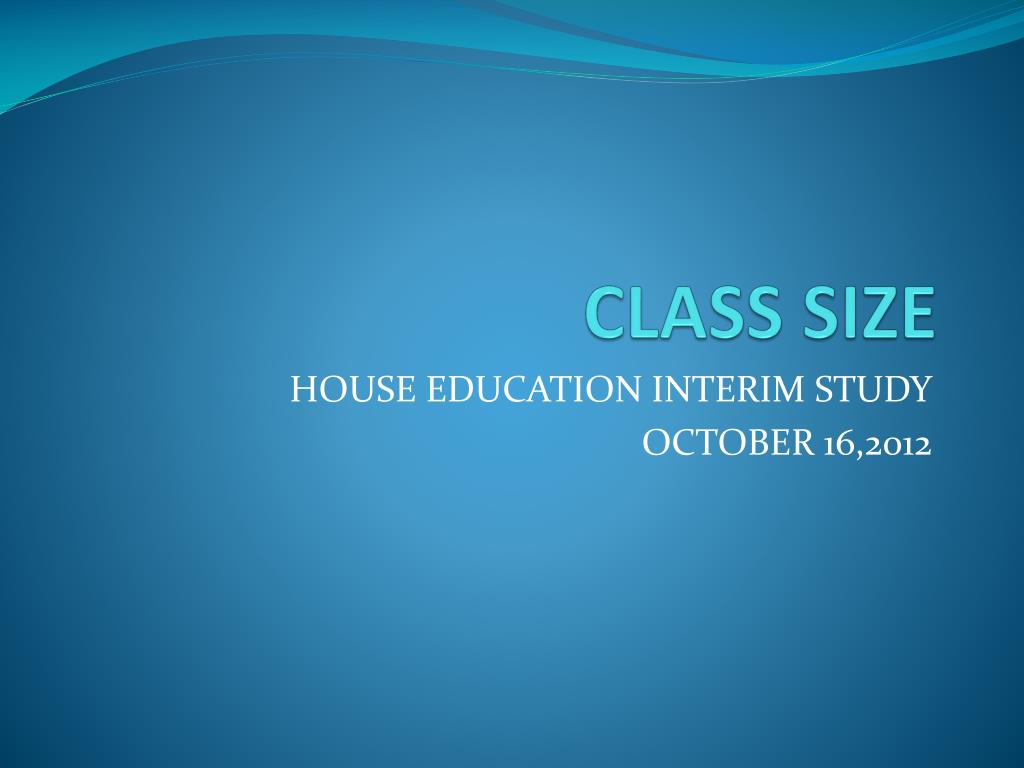 PPT CLASS SIZE PowerPoint Presentation, free download ID2034303