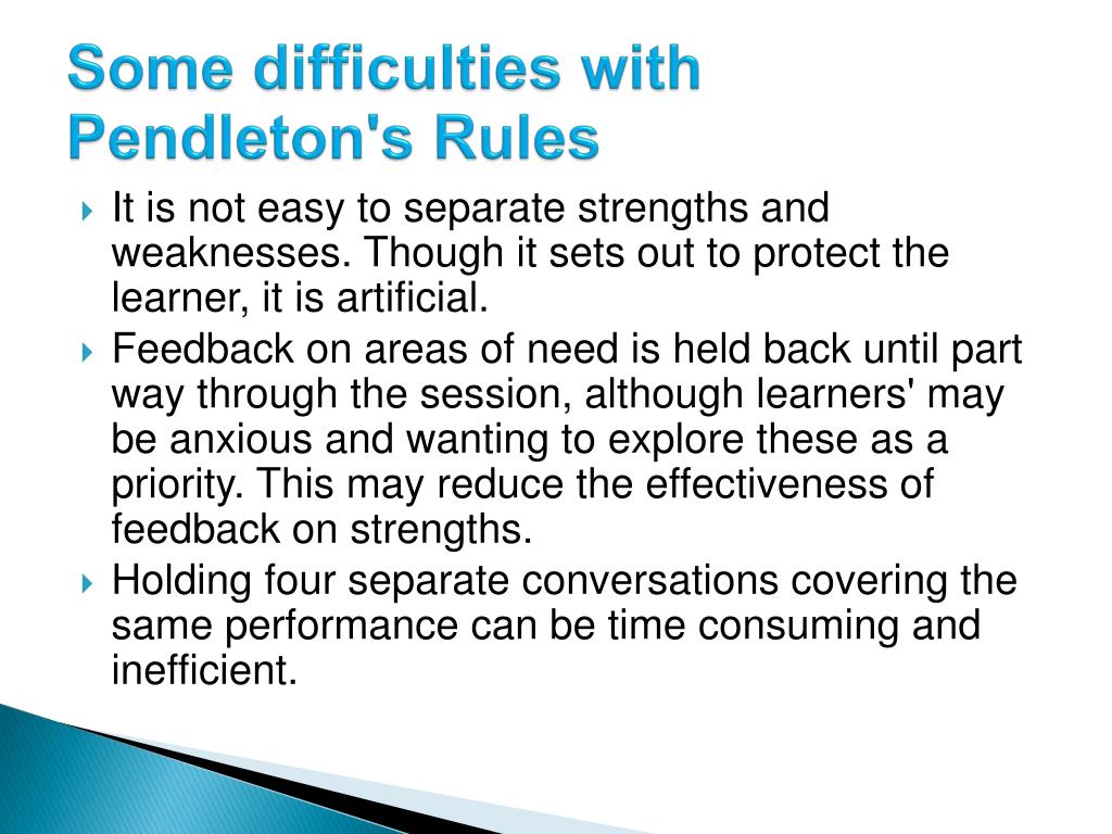 What Is Pendleton Feedback Model at Nicole Parker blog