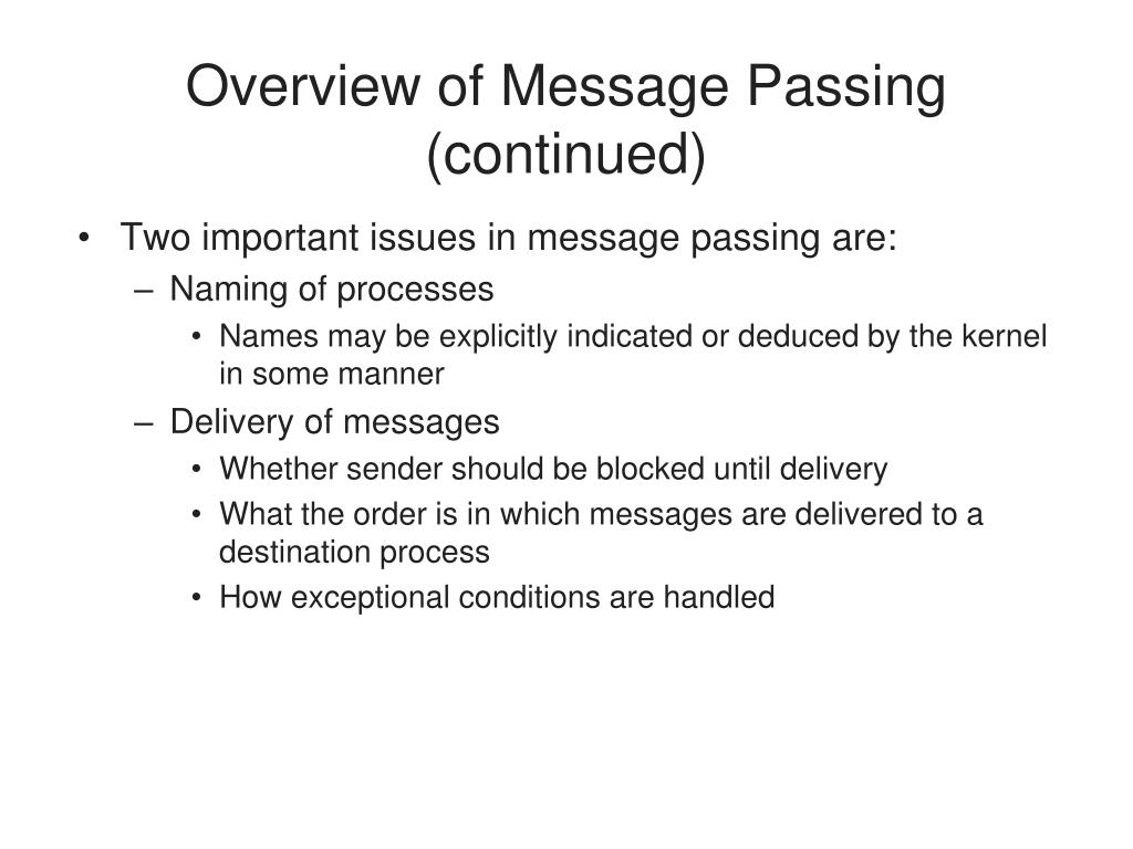 PPT Message Passing PowerPoint Presentation, free download ID2036539