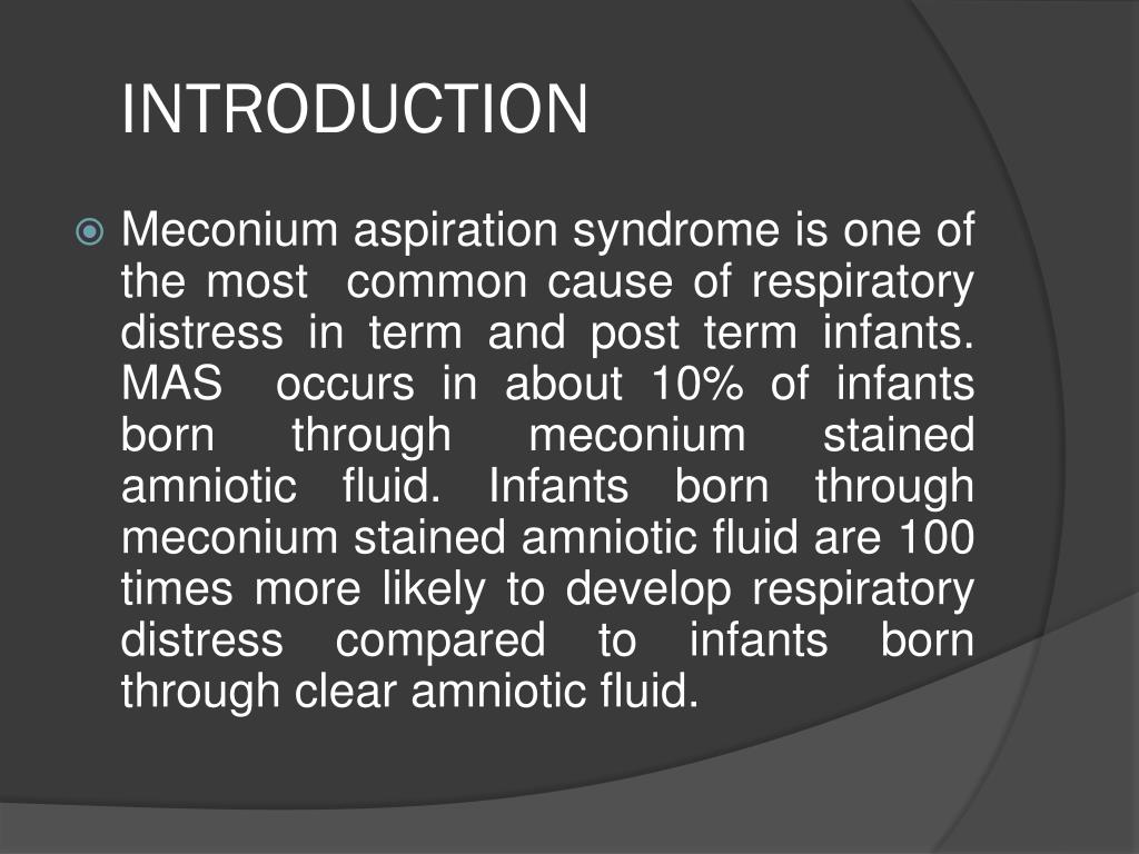 PPT MECONIUM ASPIRATION SYNDROME PowerPoint Presentation, free