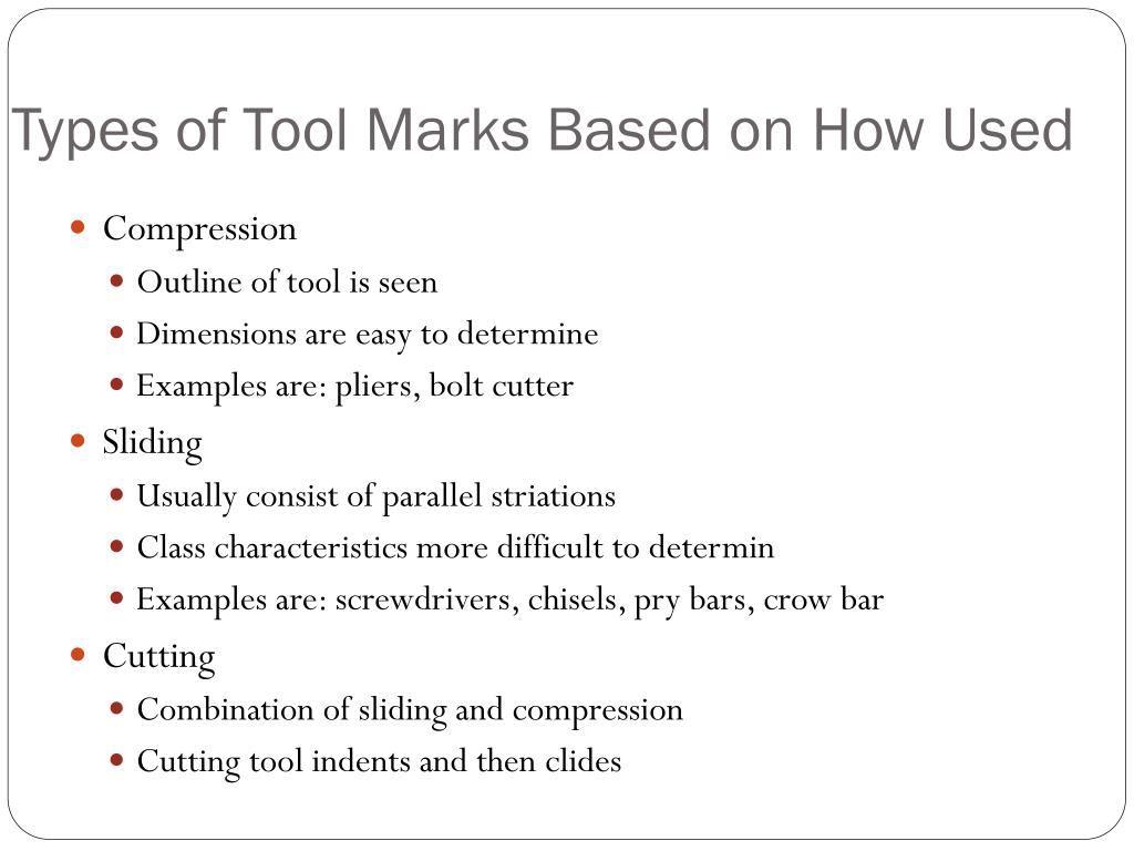 PPT Tool Mark Analysis PowerPoint Presentation, free download ID