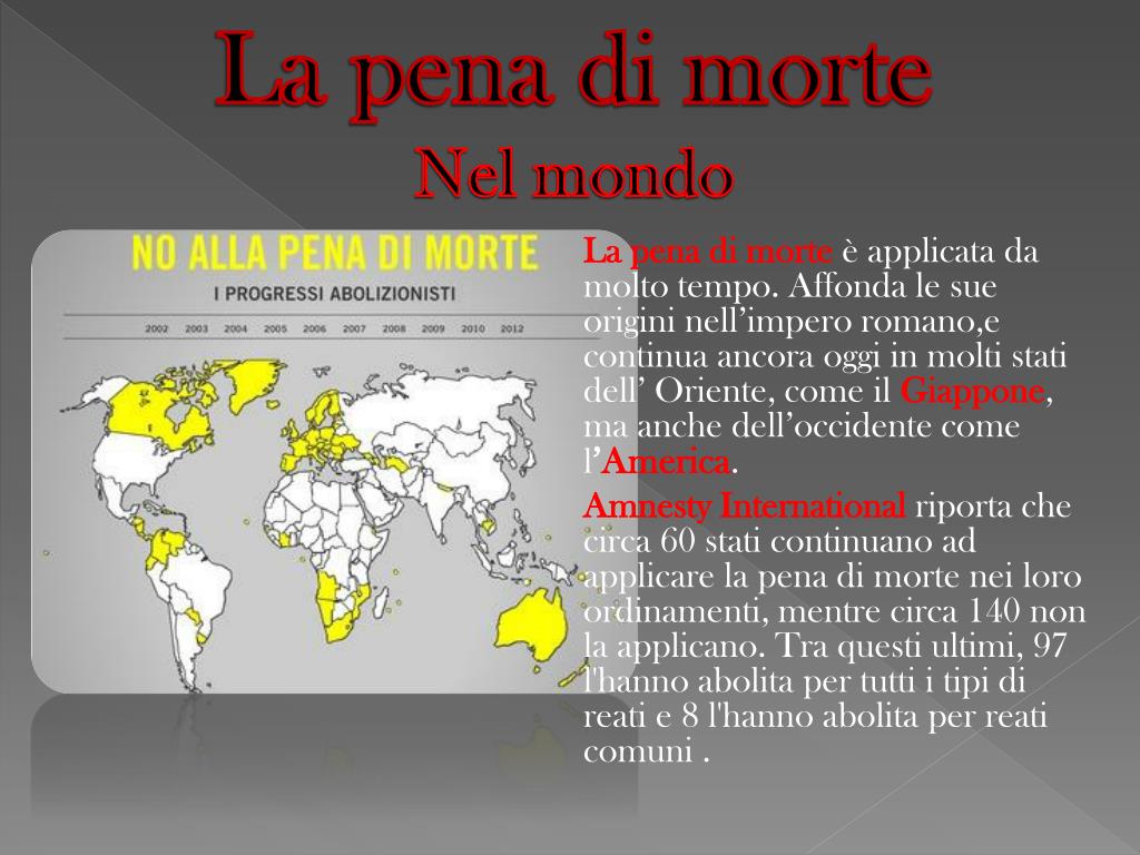 PPT La pena di morte PowerPoint Presentation, free download ID2045106