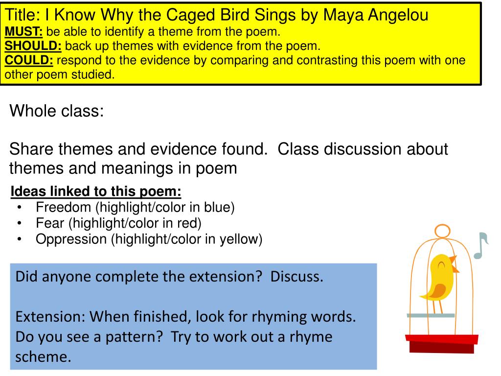 Maya Angelous I Know Why The Caged Bird Sings Poem