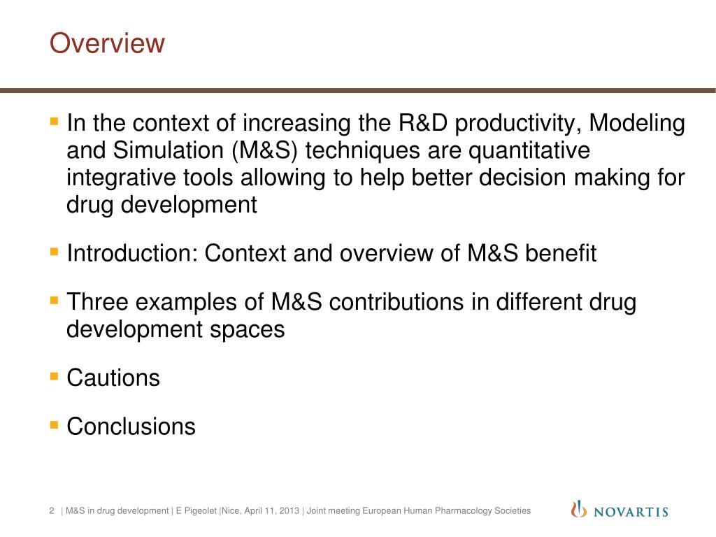 PPT Modeling and Simulation in Drug Development PowerPoint