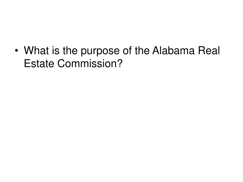 PPT Alabama Real Estate Commission Salesperson Test Outline 150