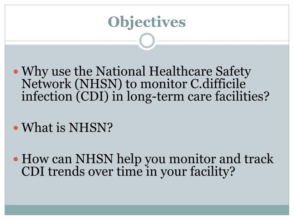 PPT Introduction to the National Healthcare Safety Network (NHSN
