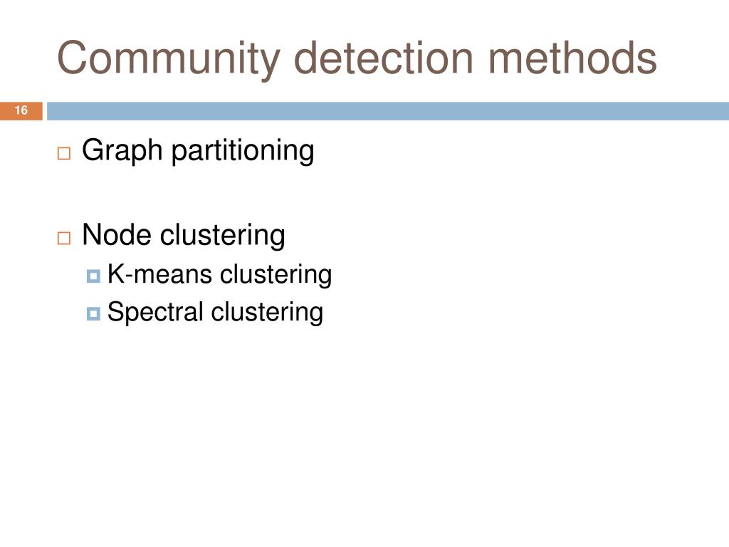 PPT Graph P artitioning a nd Clustering for Community Detection