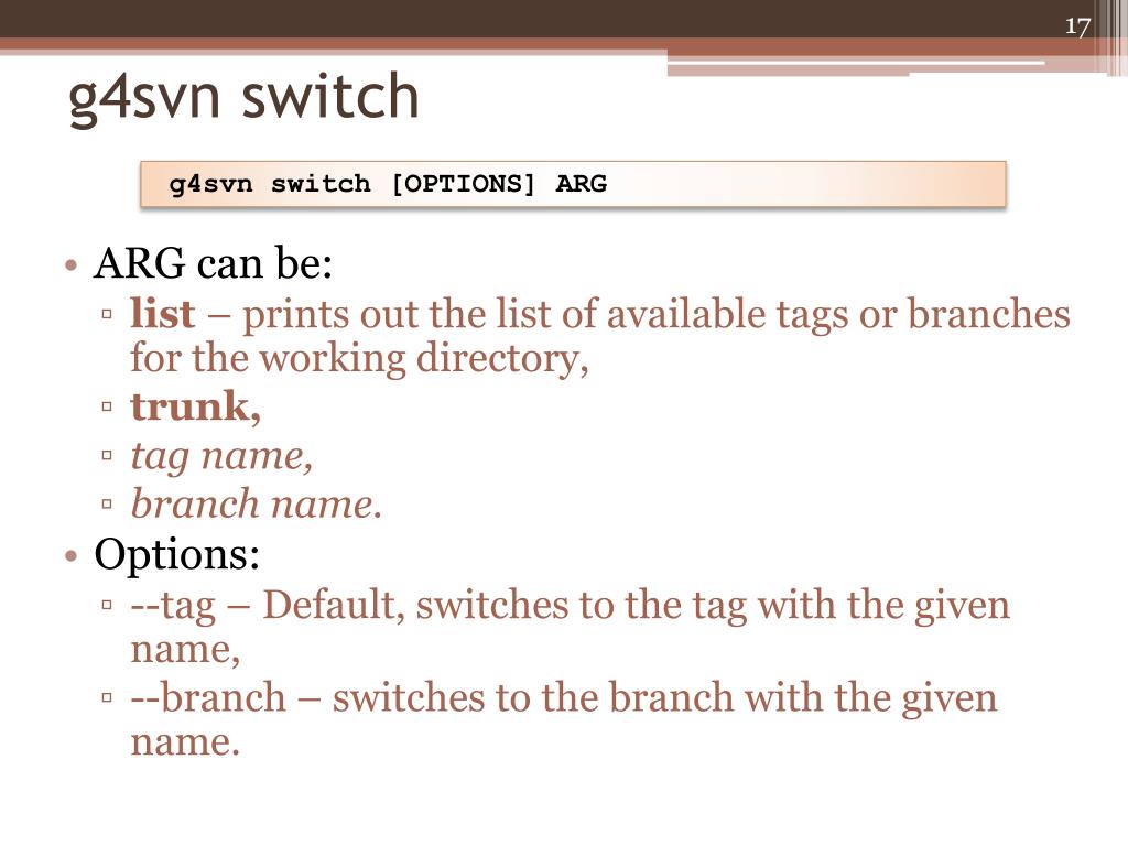 PPT Progress with migration to SVN PowerPoint Presentation, free
