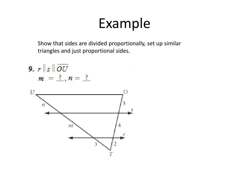 PPT Proportional Segments between Parallel Lines PowerPoint