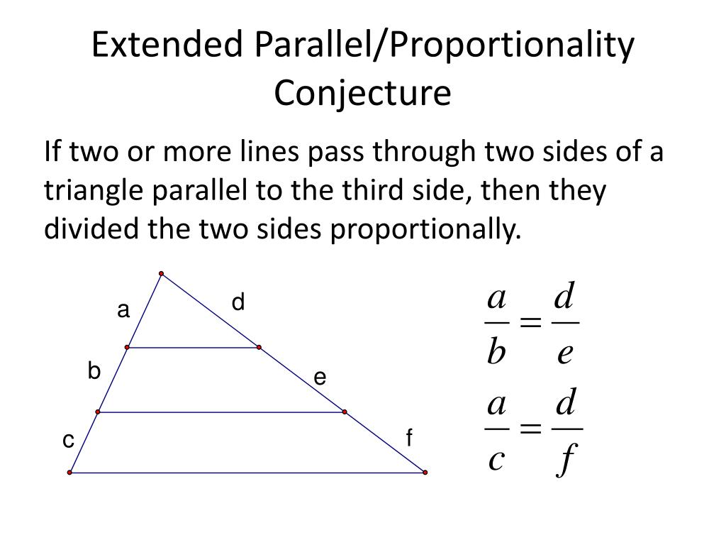 Proportional Segments Between Parallel Lines Concept