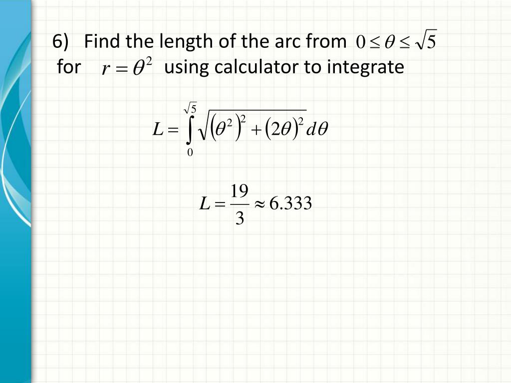 PPT Area and Arc Length in Polar Coordinates PowerPoint Presentation