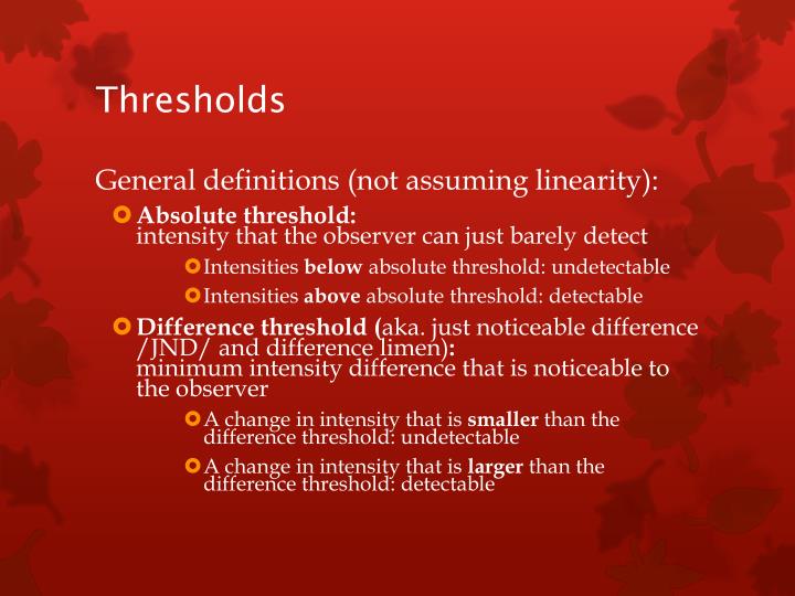 PPT Psychophysics PowerPoint Presentation ID2055611