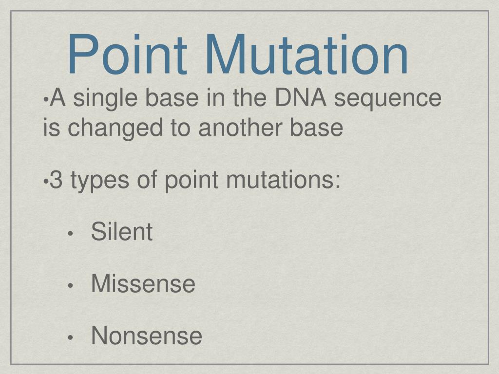 PPT Types of Mutations PowerPoint Presentation, free download ID