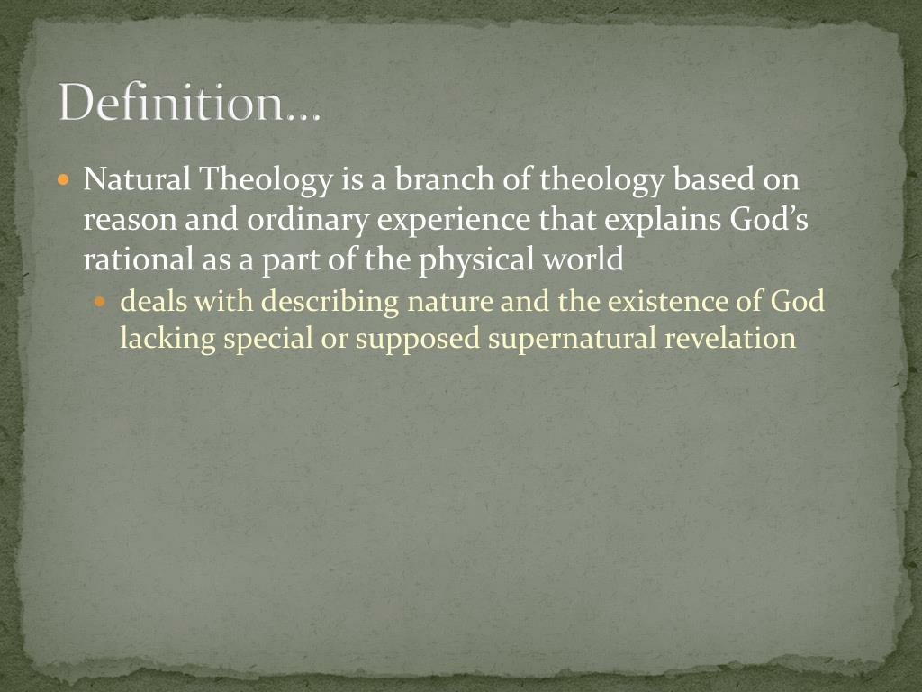 PPT Natural Theology The Process PowerPoint Presentation, free