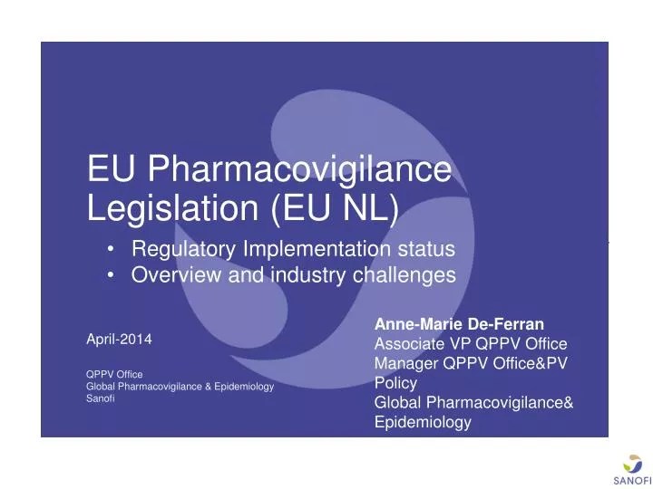 PPT EU Pharmacovigilance Legislation (EU NL) PowerPoint