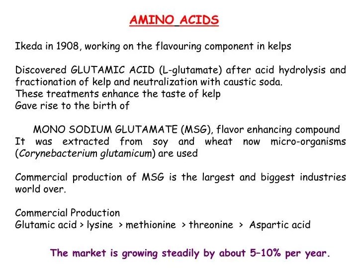 PPT AMINO ACIDS PowerPoint Presentation, free download ID2064138