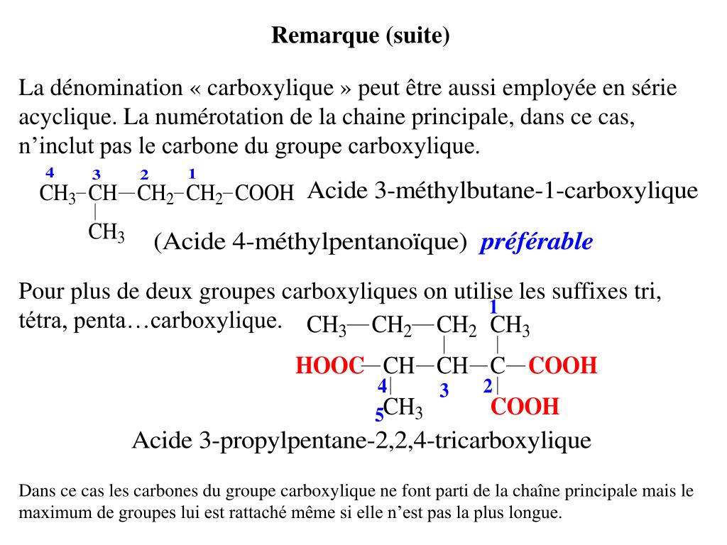 PPT ACIDES CARBOXYLIQUES ET DERIVES PowerPoint