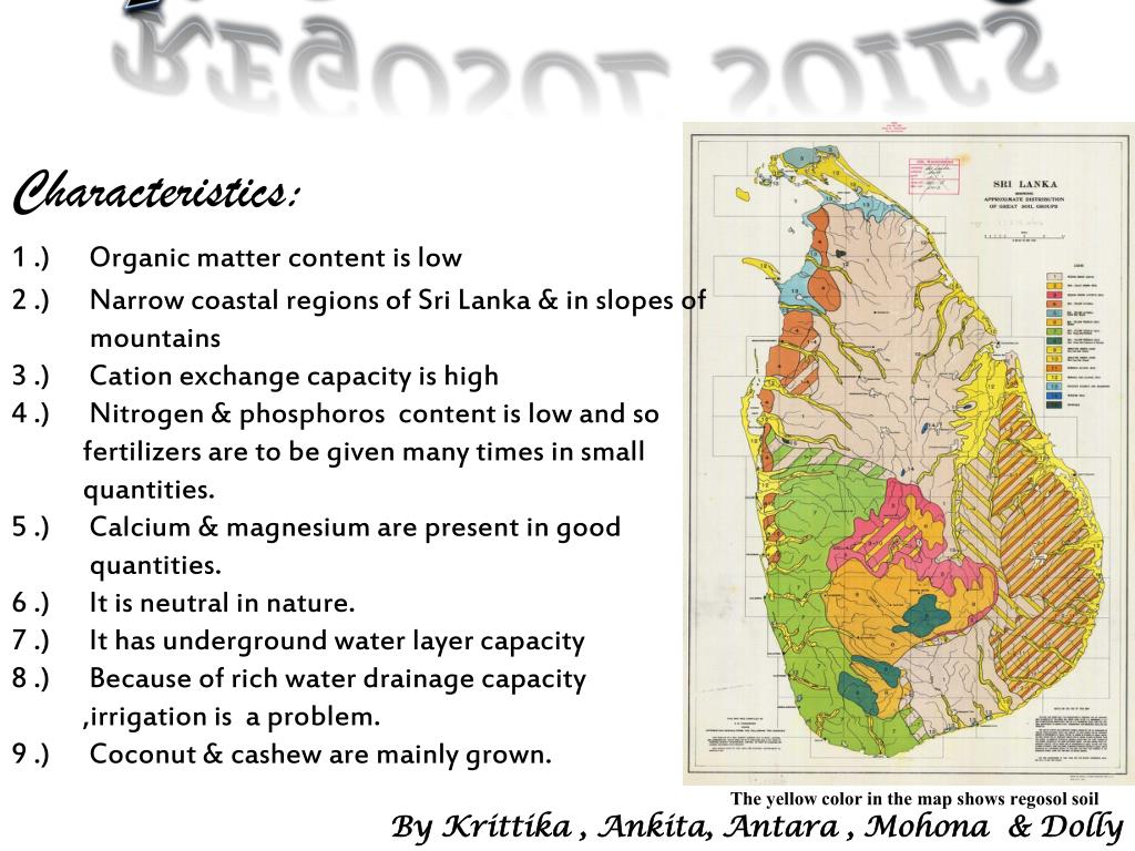 Sri Lanka Soil Map PPT SOILS OF SRI LANKA PowerPoint Presentation, free download ID