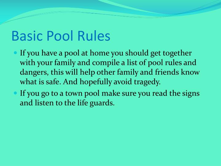 PPT Pool Safety PowerPoint Presentation ID2066338
