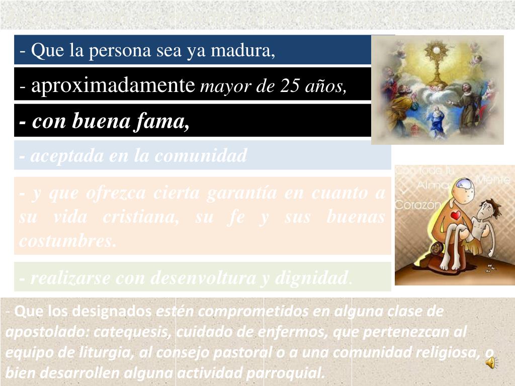 PPT Tema 3 MINISTROS EXTRAORDINARIOS DE LA SAGRADA COMUNIÓN