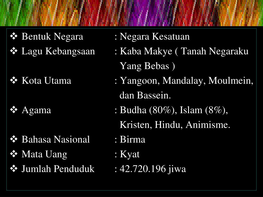 Bahasa Resmi Negara Myanmar Adalah