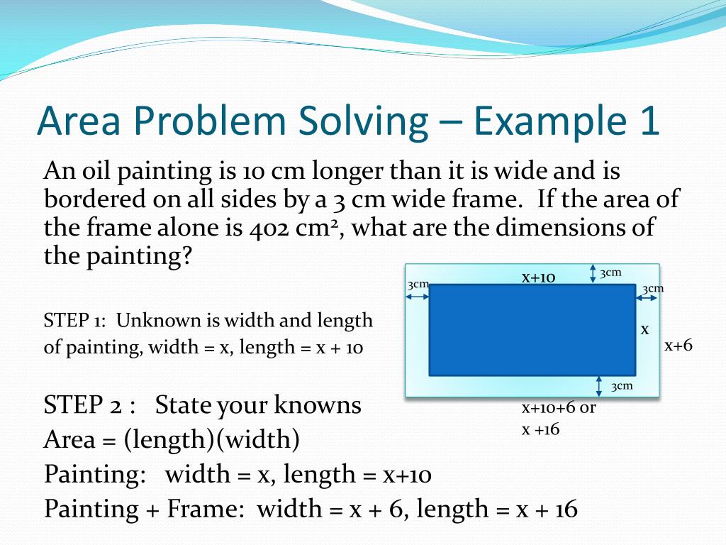 PPT - AREA PROBLEMS PowerPoint Presentation, free download - ID:2070603
