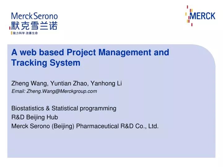 PPT A web based Project Management and Tracking System