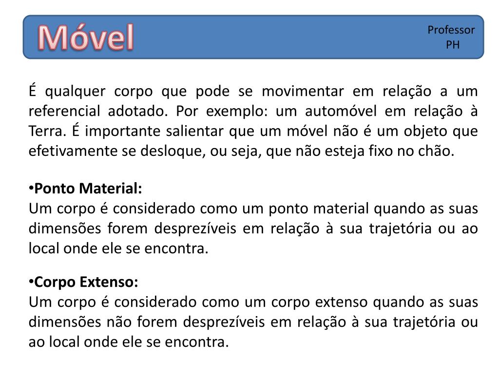 Exemplo De Ponto Material E Corpo Extenso Vários Exemplos