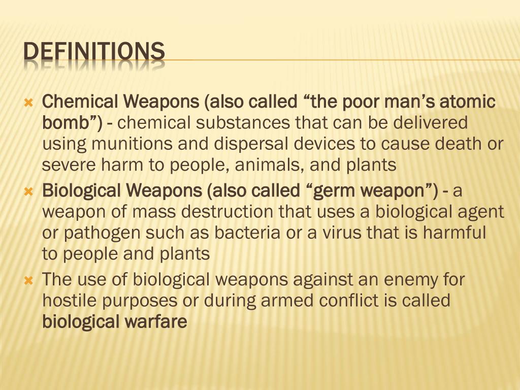 PPT Chemical and Biological Weapons PowerPoint Presentation, free download ID2073366