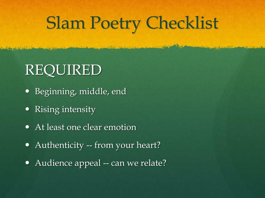 PPT Slam Poetry Techniques PowerPoint Presentation, free download
