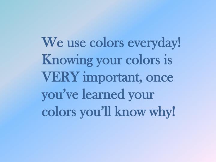 PPT LeArNiNg CoLoRs FoR KiDs PowerPoint Presentation ID2073962