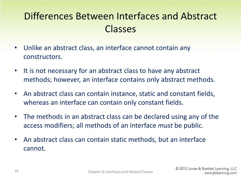 PPT Chapter 8 Interfaces and Nested Classes PowerPoint Presentation, free download ID2080739