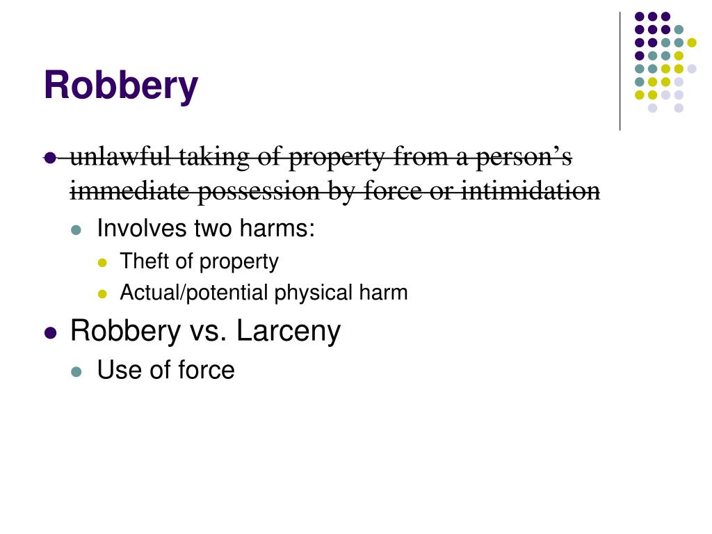 PPT Crimes Against Property PowerPoint Presentation, free download ID2080772