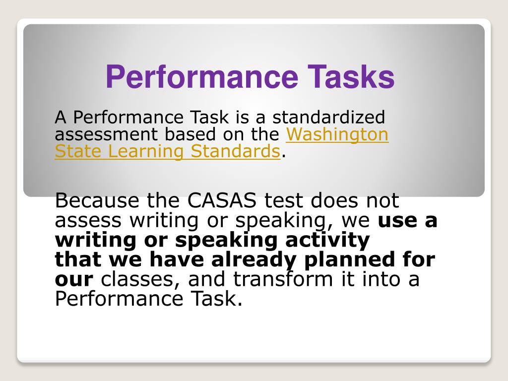 PPT Performance Tasks PowerPoint Presentation, free download ID2082310