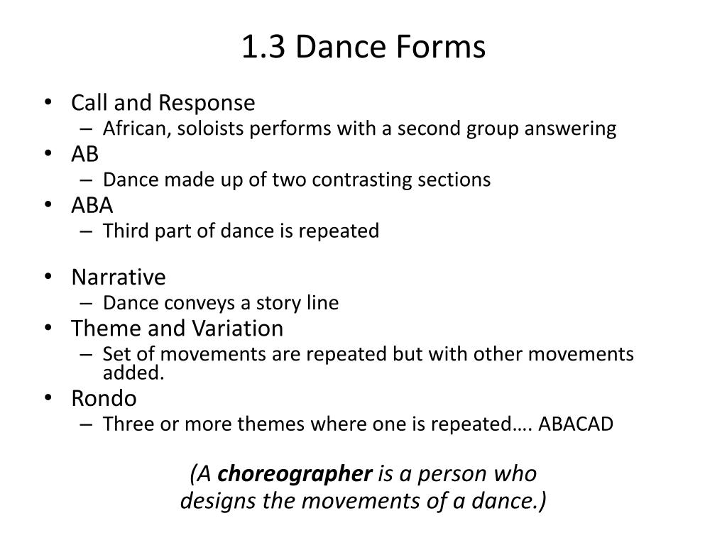PPT The Structures and Purpose of Dance PowerPoint Presentation, free