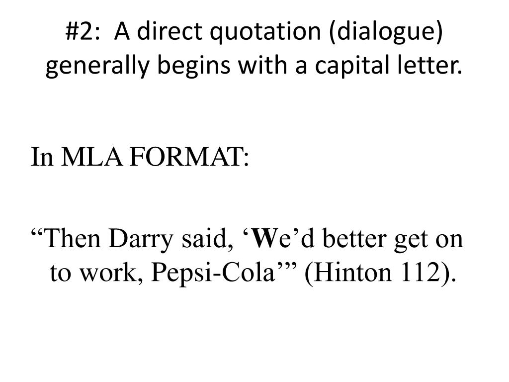 Mla Quoting Dialogue Creating Mla In Text Citations Bibliography Com