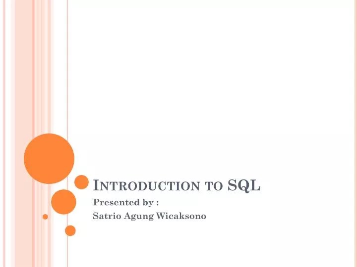 PPT Introduction to SQL PowerPoint Presentation, free download ID