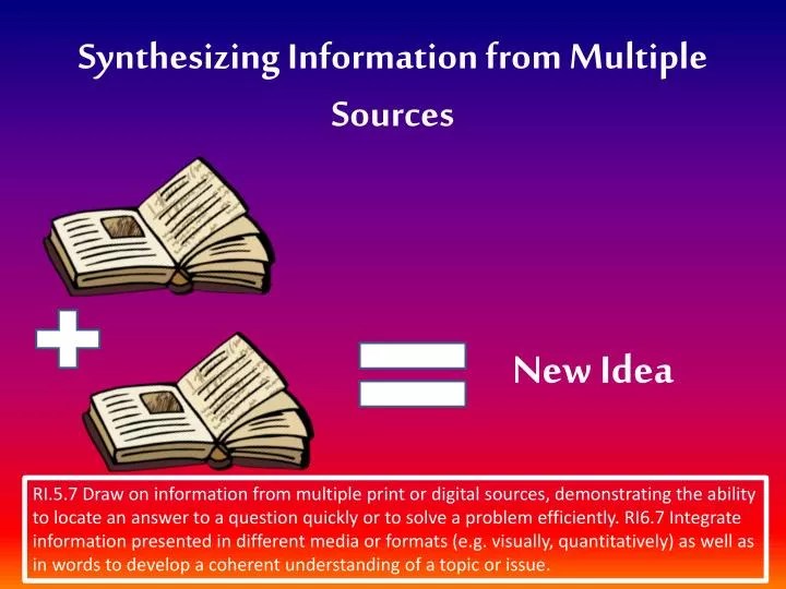 PPT Synthesizing Information from Multiple Sources PowerPoint