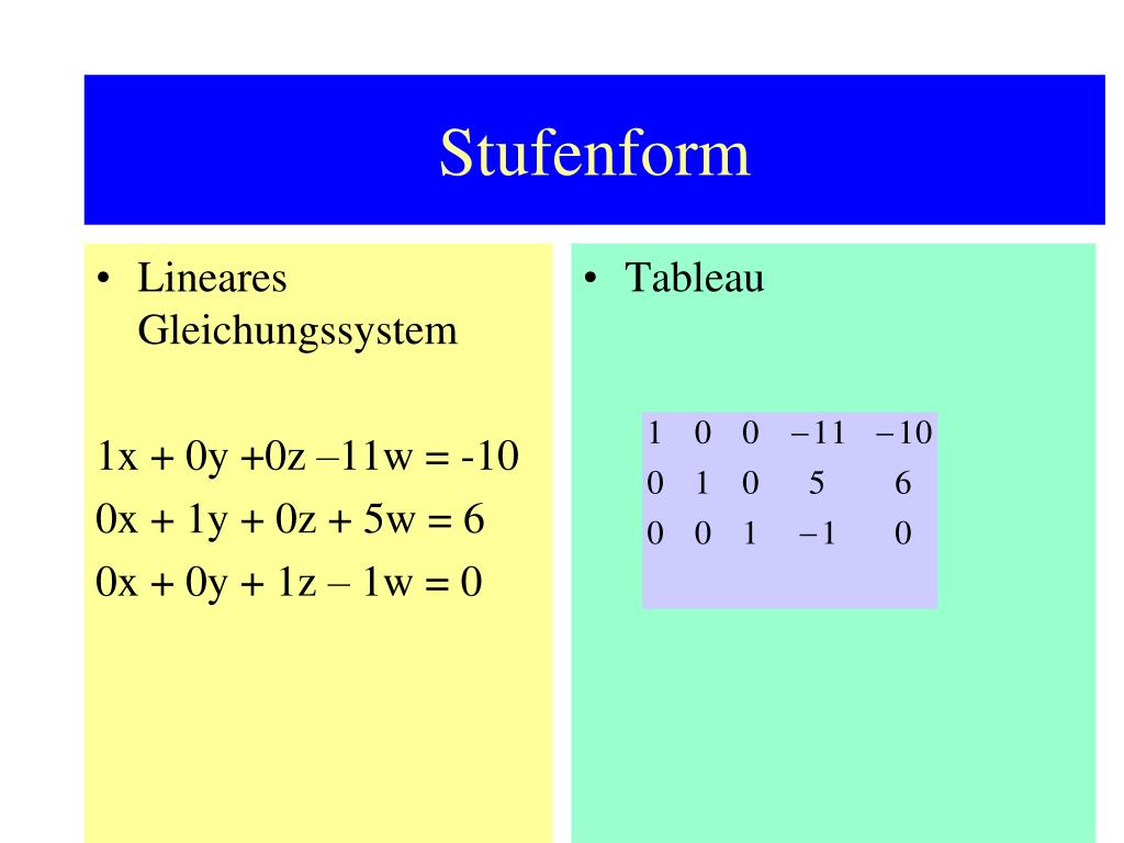 PPT GaußJordanVerfahren PowerPoint Presentation, free