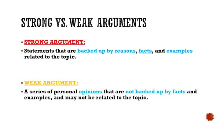 ️ What is a weak argument. What Is a Strong or Weak Argument?. 20190226