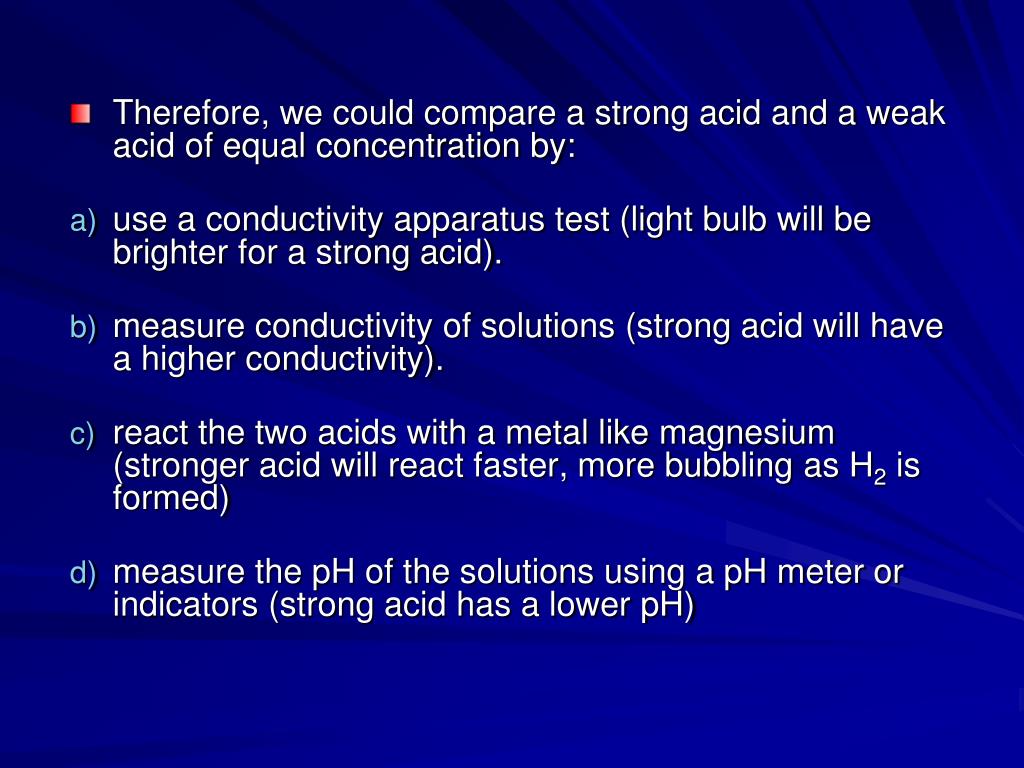 PPT Strong and Weak Acids and Bases PowerPoint Presentation, free