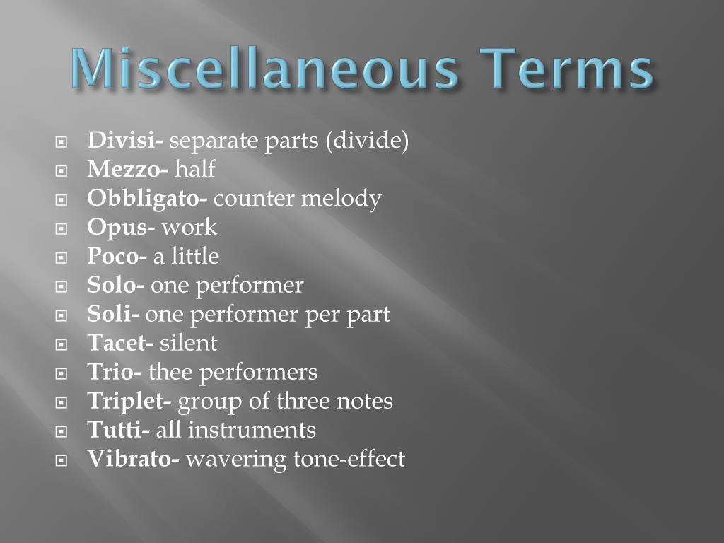 PPT Musical Terms PowerPoint Presentation, free download ID2090739