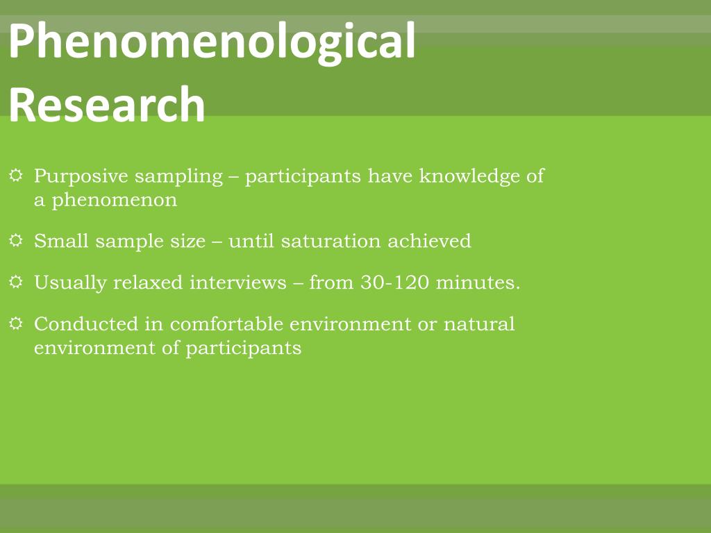 PPT Phenomenology Qualitative Research Method PowerPoint Presentation